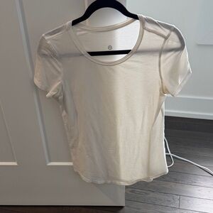 lululemon athletica Cream Short Sleeve Tee